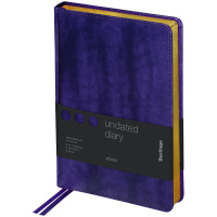 Ежедневник недатированный Berlingo xGold фиолетовый, А5, 160 листов, кожзам