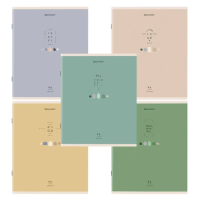 Тетрадь А5 96 л. BRAUBERG скоба, линия, обложка картон, 'Natural' (микс в спайке), 404440