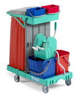 Тележка MAGIC LINE 40B TTS,  держатель для 120 л мешка,  c отжимом TEC,  2 ведра по 15 л.,  мешок и