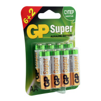 Батарейка Gp Super AA, (LR06) 15A алкалиновая, 8шт/уп