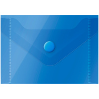 Пластиковая папка на кнопке Officespace полупрозрачная синяя, А7