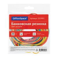 Резинки для денег Officespace 60мм, 50г, ассорти, европодвес