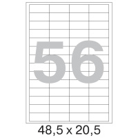 Этикетки самоклеящиеся Pro Mega Label 48.5х20.5, белые, 56шт на лисет А4, 100 листов