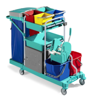 Тележка GREEN 500 TTS, с основой RILSAN,  2*15лведра,  4*6л ведра,  отжимом Тес,  колеса 100 mm, 0R0