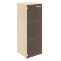 Шкаф-колонка средний Skyland Wave WMC 42.2, бук тиара, 432х432х1184мм, со стеклянной дверью, с топом