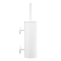 Щетка санитарная настенная MERIDA OPTIMUM с крышкой с 2мя креплениями, эмалированная