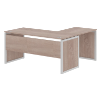 Стол угловой XQPCT 1615 Дуб Сонома/Алюминий 1600х1500х750 XTEN-QP