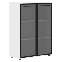 Шкаф средний широкий EMCS 85.7 Черный/Белый 852х430х1199 EDIS