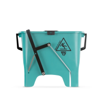 Ведро Squizzy 15л TTS, полипроп, с 2-мя отжимами, педаль, ручка, зеленое, 0V006410