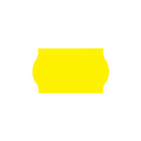 Этикет-лента волнистая 16х26мм, 1000шт/рул, 10рул, желтая