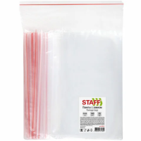 Пакеты с замком Zip Lock Staff 25х35см, 35мкм, ПВД, 100шт/уп