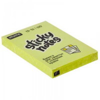 Блок для записей с клейким краем Attache желтый, неон, 51x76мм, 100 листов
