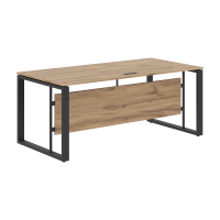 Стол руководителя EST 189 Дуб Денвер светлый/Антрацит 1800х900х750 ENIO