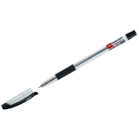 Шариковая ручка Cello Slimo Grip черная, 0.7мм, прозрачный корпус