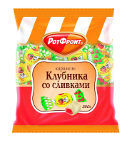 Карамель Рот Фронт клубника со сливками, 250г