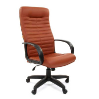 Кресло руководителя Chairman 480LT иск. кожа, коричневая, крестовина пластик