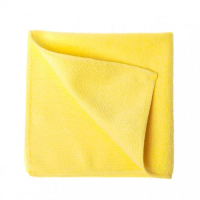 Салфетка хозяйственная Росмоп желтая, 40х40см, для стекол и глянцевых поверхностей, микроспан, MS-40Y