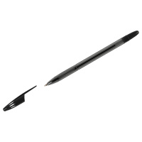 Шариковая ручка Стамм 555 черная, 0.7мм, тонированный корпус