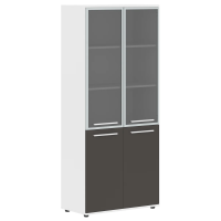 Шкаф высокий широкий EHCS 85.7 Мокко/Белый/Белый 852х430х1967 EDIS