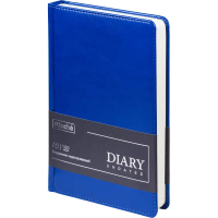 Ежедневник недатированный Attache А5, 160л, 138x213мм под кожу, темно-синий