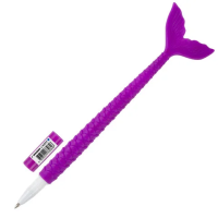 Ручка шариковая Юнландия Русалка синяя, 0.35мм, мягкий корпус ассорти