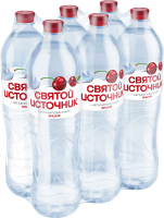 Вода Святой Источник с вишней негазированная, 1.5л x 6 шт