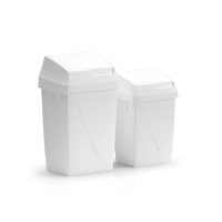 Ведро Lindy TTS, пластик, с качающейся крышкой и цветными наклейками, белое, 50л, 00005880W