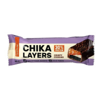 Протеиновый батончик Chikalab Chika Layers хрустящее печенье с двойным шоколадом, 60г