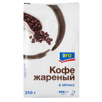 aro Кофе жареный зерновой, 250г