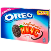 Печенье OREO с какао и начинкой со вкусом клубники, 228г