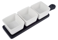 Tarrington House Менажница Noire + подставка, 3шт