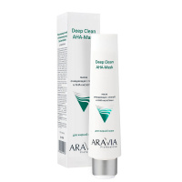 Маска для лица Aravia Deep Clean AHA-Mask, с глиной и AHA-кислотами, очищающая, 100мл