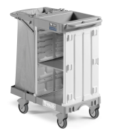 Тележка Magic Hotel 810 TTS, зона хран.с полкой и задн.стенкой, со складным держателем для мешка 120