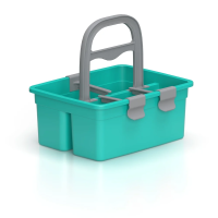 Контейнер для бутылок TTS,  пластиковый.с  3-мя подвижными перегородками,  зелёный, 00005105