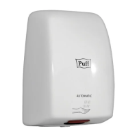 Сушилка для рук Puff 8815, 1000Вт,пластик, 150*148*220 мм, белый
