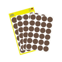 Этикетки маркеры Avery Zweckform серо-коричневые, d=18мм, 96шт/уп