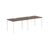 Стол 2-х местный EUWST 2380 Дуб Денвер тёмный/Белый 2326х800х750 EDIS