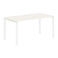 Стол прямой EUST 1580 Ясень Траун/Белый 1560х800х750 EDIS