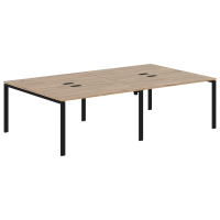 Стол 4-х местный EUWST 2716 Дуб Денвер светлый/Черный 2726х1606х750 EDIS