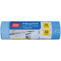 Мешки для мусора Officeclean ПНД 35л, 13мкм, с завязками, 30шт/рул