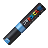 Маркер акриловый Uni Posca PC-8K синий металлик, до 8.0 мм, наконечник скошенный