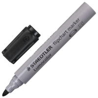 Маркер для флипчарта Staedtler Lumocolor черный, 2мм, круглый наконечник