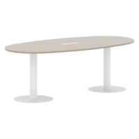 Конференц стол ПРГ-3 Мокачино/Белый 2200х1100х750