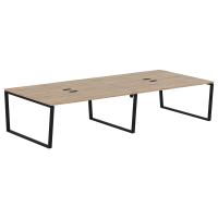 Стол 4-х местный EVWST 3516 Дуб Денвер светлый/Черный 3526х1606х750 EDIS