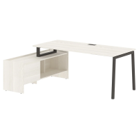 Стол с тумбой ELCT 19814 Ясень Траун/Мокко 1960х1400х750 EDIS