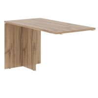 Брифинг-приставка EDB 1367 Дуб Денвер светлый/Черный 1360х670х750 EDIS