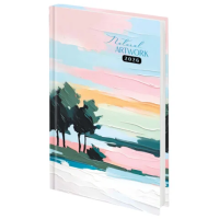 Ежедневник датированный 2026 145х215 мм, А5, STAFF, ламинированная обложка, 'Живопись', 117329