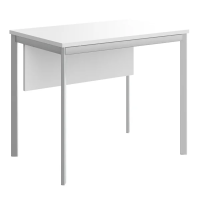 Стол прямой Skyland Imago-S СП-1.1SD, белый/алюминий, 900х600х755мм