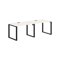 Стол 2-х местный EQWST 2380 Ясень Траун/Черный 2326х800х750 EDIS