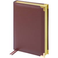 Ежедневник недатированный Delucci коричневый, A5, 160 листов, под фактурную кожу